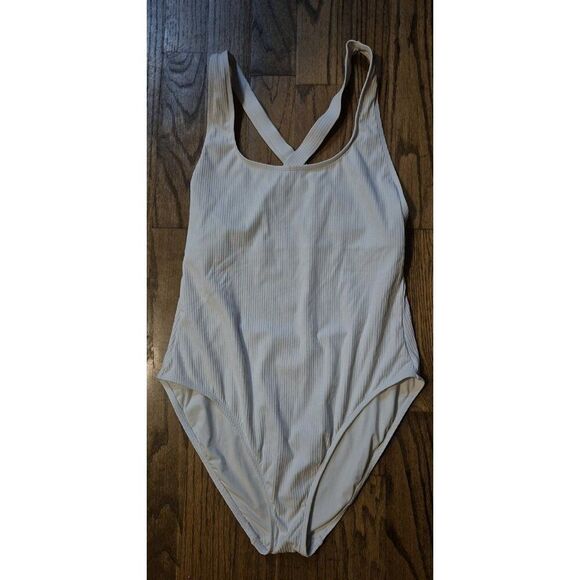 Andie Other - Andie Crossback Ribbed One-piece Swimsuit Bathingsuit Women's Size XL